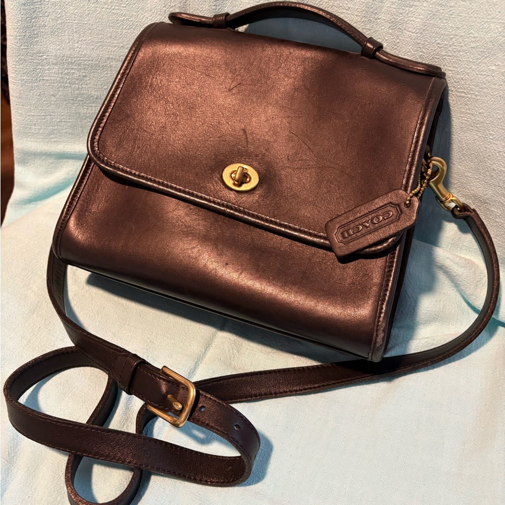 Coach Black Leather Court - 9870